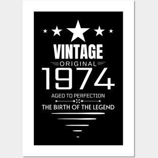 Vintage 1974 - Birthday Gift Posters and Art